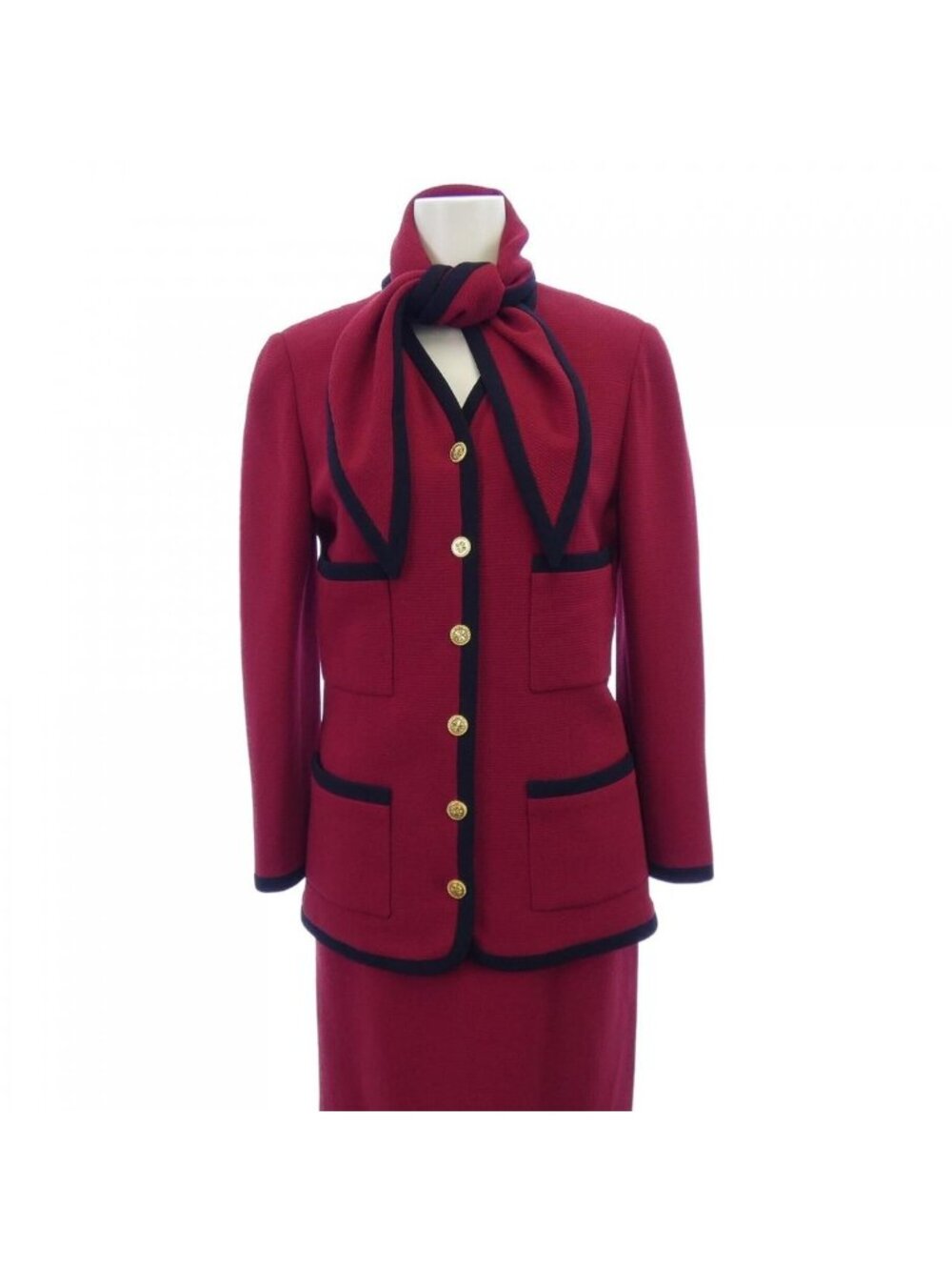 Chanel Vintage Suit Red 34